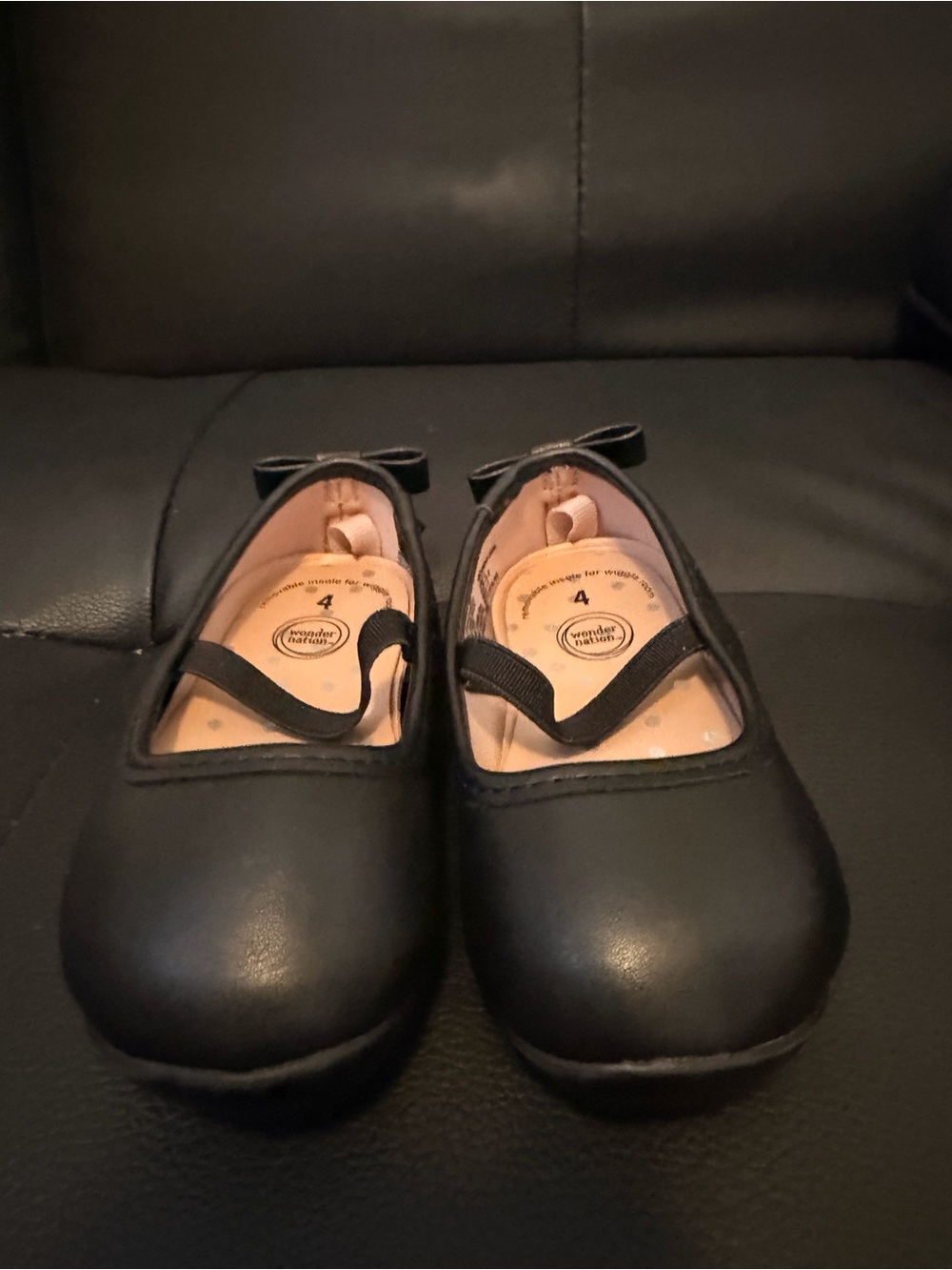wonder nation Black Girls' Bow Mary Jane Dress Shoes